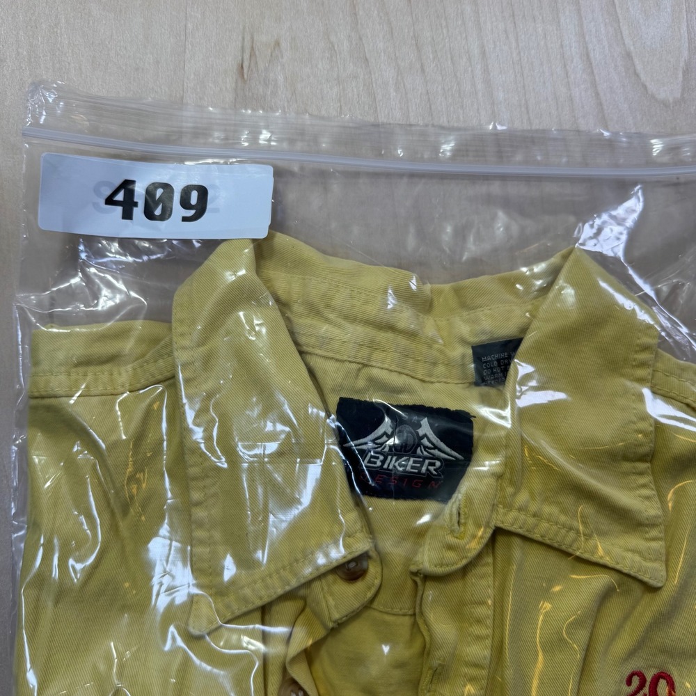 Biker Design 2005‎ Daytona Beach Bike Week Sleeveless Shirt Mens Large Yellow L - Picture 8 of 8